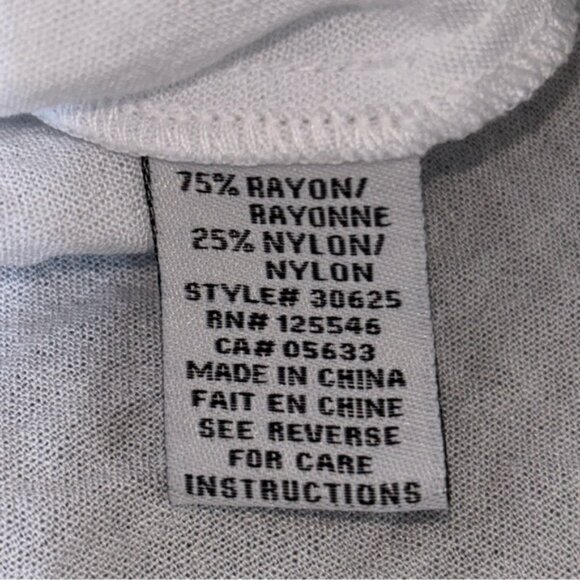 Habitat White Women's Size M Blouse Boho Lagenlook White Layering Minimalist - Picture 4 of 9